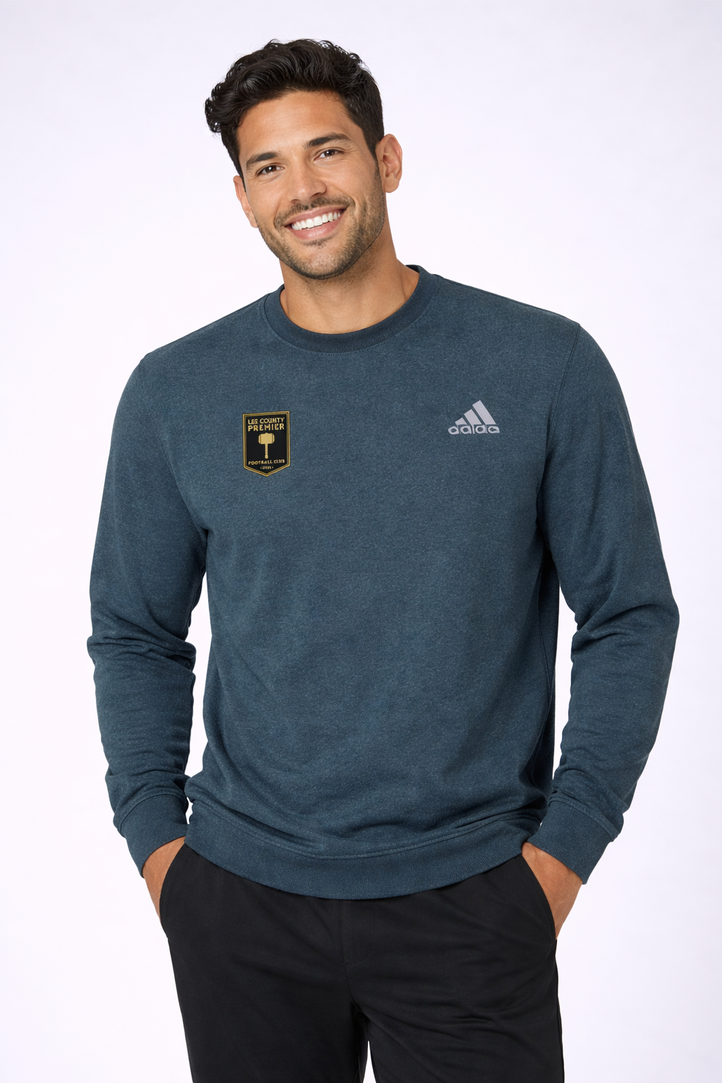 Lee County Premier adidas Men's Terry Loop Crewneck Sweatshirt