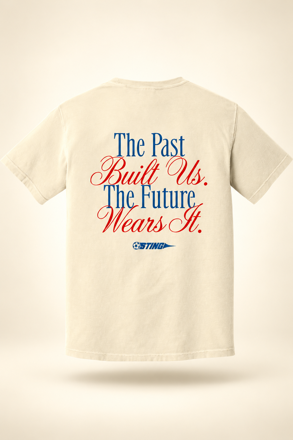Sting Legacy Collection | Unisex Past Built Us Tee | Ivory – back view