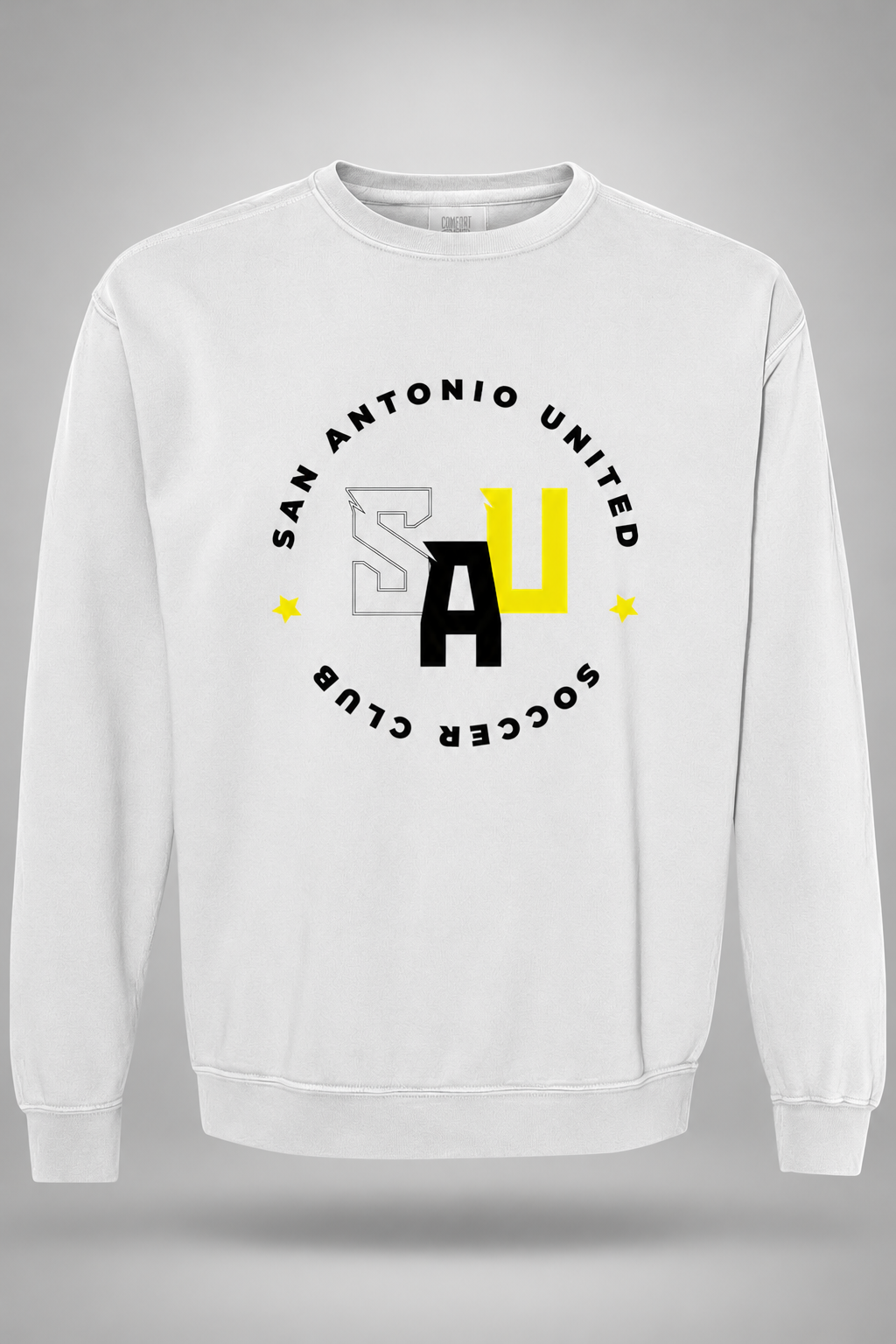 SAU Core | Unisex Crewneck Sweatshirt – White, front view