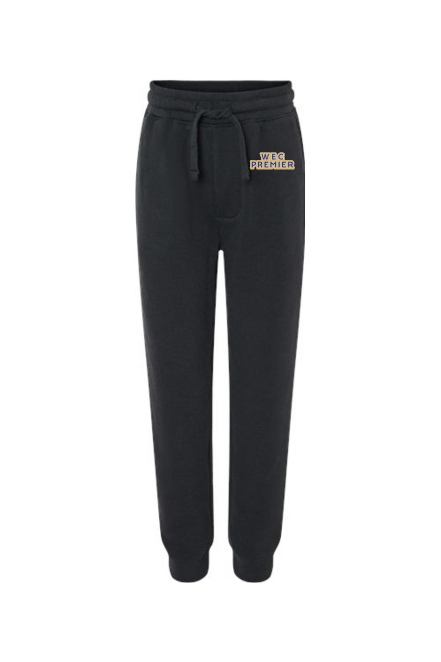 WEC Premier | Youth Joggers – Black, front view